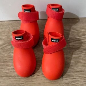 Dog Red Waterproof Boots
